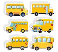 Whaline Lot de 120 étiquettes autocollantes jaunes pour bus scolaire, tableau d'affichage pour bureau, école, bureau, tableau de message, 6 motifs
