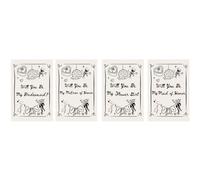 Whaline Lot de 14 cartes de demande de demoiselle d'honneur avec nœuds en ruban noir 4 motifs beiges et noirs - Étiquettes en papier « Will You Be My Bridesmaid » pour fête prénuptiale