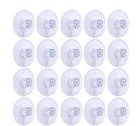 Whaline Lot de 20 ventouses en plastique sans crochets Transparent 45 mm