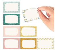 Whaline Lot de 200 étiquettes autocollantes bohèmes arc-en-ciel bohème pour rentrée scolaire, 8 styles de plaques nominatives polyvalentes pour décoration de salle de classe, étiquettes de bureau