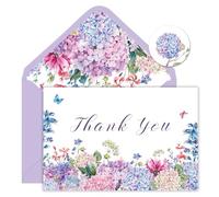 Whaline Lot de 24 cartes de remerciement avec enveloppes et autocollants vierges pour mariage, fête prénatale, anniversaire, 10,2 x 15,2 cm