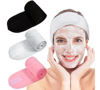 Whaline Lot de 3 bandeaux pour spa en tissu éponge réglables