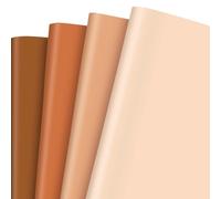 Whaline Lot de 8 feuilles de papier cadeau couleur terre cuite - Pas de rouleau - 4 couleurs dégradées - Papier cadeau plié à plat coloré - Papier d'art pour mariage, anniversaire, fête prénatale