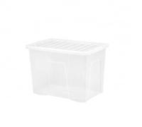 'Wham 11315 "Crystal Boîte avec Couvercle - 80 l - 60 x 40 x 42 cm - transparent