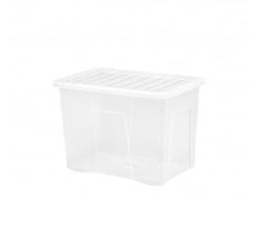 'Wham 11315 "Crystal Boîte avec Couvercle - 80 l - 60 x 40 x 42 cm - transparent
