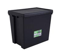 Wham Bam Heavy Duty Boîte de recyclage avec couvercle Noir 92 l 59,5 x 39,5 x 52 cm