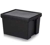 Wham Bam Heavy Duty Lot de 4 boîtes de recyclage 45 l avec couvercle 49 x 39,5 x 32 cm Noir