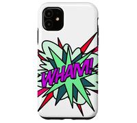 Wham Bande dessinée Pop Art Fun Super-héros Vert Violet Coque pour iPhone 11