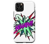 Wham Bande dessinée Pop Art Fun Super-héros Vert Violet Coque pour iPhone 11 Pro