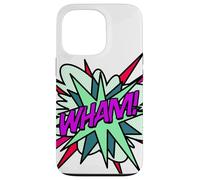 Wham Bande dessinée Pop Art Fun Super-héros Vert Violet Coque pour iPhone 13 Pro
