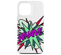 Wham Bande dessinée Pop Art Fun Super-héros Vert Violet Coque pour iPhone 13 Pro Max
