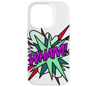 Wham Bande dessinée Pop Art Fun Super-héros Vert Violet Coque pour iPhone 14 Pro