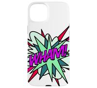 Wham Bande dessinée Pop Art Fun Super-héros Vert Violet Coque pour iPhone 15 Plus