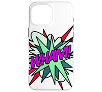 Wham Bande dessinée Pop Art Fun Super-héros Vert Violet Coque pour iPhone 16 Pro Max