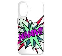 Wham Bande dessinée Pop Art Fun Super-héros Vert Violet Coque pour iPhone 17