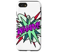 Wham Bande dessinée Pop Art Fun Super-héros Vert Violet Coque pour iPhone SE (2020) / 7/8