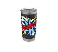 WHAM Bande dessinée Pop Art Fun Superhero Gobelet isotherme en acier inoxydable double paroi