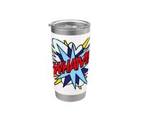 WHAM Bande dessinée Pop Art Fun Superhero Gobelet isotherme en acier inoxydable double paroi