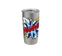 WHAM Bande dessinée Pop Art Fun Superhero Gobelet isotherme en acier inoxydable double paroi