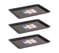 Wham F35 Lot de 3 plaques de cuisson antiadhésives 32 x 23 x 1,5 cm