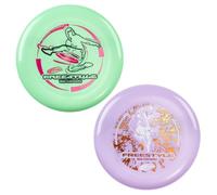 Wham-O Frisbee Freestyle 160 g, jeu d'extérieur - Lot de 2, Pourpre Vert Multi couleurs