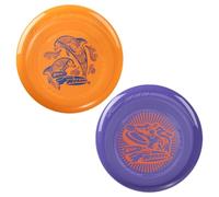 Wham-O Frisbee Pack de 2 Disques Volants, 22.86cm Enfants 5 Ans et Plus, 70g, Orange Violet