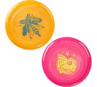 Wham-O Frisbee Pack de 2 Disques Volants, 22.86cm Enfants 5 Ans et Plus, 70g, Jaune Rose