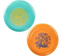 Wham-O Frisbee Pack de 2 Disques Volants, 22.86cm Enfants 5 Ans et Plus, 70g, Bleu Orange