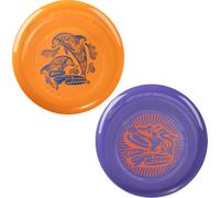 Wham-O Frisbee Pack de 2 Disques Volants, 22.86cm Enfants 5 Ans et Plus, 70g, Orange Violet