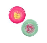 Wham-O Frisbee Pack de 2 Disques Volants, 22.86cm Enfants 5 Ans et Plus, 70g, Rose Vert