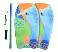 Wham-O Lot de 2 Bodyboards 83.8 cm, Planche légère avec Leash de Poignet, revêtement Fiberclad et Noyau Phuzion pour océan, Piscine Enfants 5+ Adolescents débutants et Adultes - Curve
