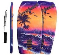 Wham-O Lot de 2 Planches de Boogie 93.98 cm, Bodyboard avec Laisse de Poignet, Revêtement Fiberclad, Noyau Phuzion Tail Crescent pour Océan Enfants 5+ Adolescents Adultes - Plage