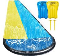Wham-O Slip N Slide Double Wave Rider 144.78 x 548.64cm avec Boogie pour les enfants de 5 à 12 ans Jouets aquatiques d'été