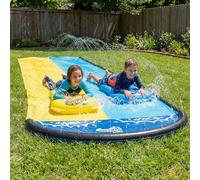 Toboggan aquatique Wham-O Slip N Slide Double Wave Rider 145x548 cm + Boogie - Jeu d'eau été 5-12 ans