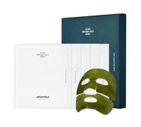 Whamisa Ensemble de masques de varech apaisants et éclatants pour la peau aux algues fraîches (5EA), masque en tissu biologique 100% véritable de varech, anti-rides éclaircissant, hydratant