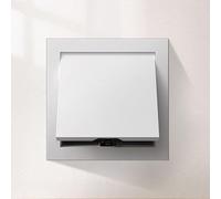 WhamtL Trappe de Visite Cache-Trou Mural Blanc pour Plomberie et Électricité, Panneau D'accès Encastré à Loquet, Plaque de Maintenance Antirouille pour Couvercle de Porte de Service(150x150mm(6x6in))