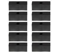 WHAMVOX 10 Pièces Sécurité des Butées de Fenêtre Verrou de Protection de Fenêtre en Nylon Noir Protection Anti-collision Légère pour Porte Coulissante Horizontale