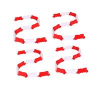 WHAMVOX 100 pièces Barrières de Circulation Miniatures pour Piste de Drift Rc Accessoires de Route Réalistes pour Garçon Fille Jouets de Signalisation et Barricades de Course