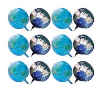 WHAMVOX 12 Pièces Ballons Terre Aluminium Globe Sphère pour Décoration Fête Anniversaire Éducative et Thème Planète Monde