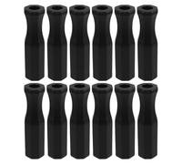 WHAMVOX 12 pièces Poignées de Remplacement pour Babyfoot Grip Octogonal Plastique Poignée Football Table Résistante pour Barres de Football de Table Accessoires de Remplacement Noir