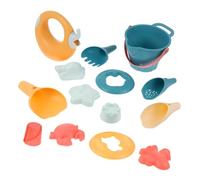 WHAMVOX 14 pièces Jouets de Plage Créatifs pour Garçon Fille Outils Excavation de Sable Durables et Souples avec Seau Kit Complet pour Garçon et Fille Jeu Sable Bac Plage pour Éveil et