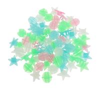 WHAMVOX 144 Pièces Perles Lumineuses Décoration Ludique pour Vélo Garçon et Filles pour Rayons de Vélo en Plastique, Forme Étoile, sans Bords Tranchants Brille Le Noir