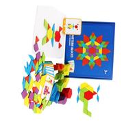 WHAMVOX 155 pièces Puzzle Bois pour Garçon Fille Formes Géométriques Colorées Éducatif Montessori pour Coordination Main-œil et Développement Intellectuel