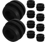 WHAMVOX 16pcs Roulements de Tige de Foot en Plastique Noir, Accessoires Légers et Faciles à Installer pour Table Football Surface Lisse