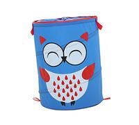 WHAMVOX 1pièce Panier De Rangement Pliable Oxford Pour Garçon Fille Corbeille Multifonctionnelle à Motif Hibou Pour Jouets Vêtements Et Linge Bleu Foncé