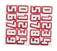 WHAMVOX 2 Ensembles Lot Autocollants Chiffres pour Casque de Football Stickers Décoratifs Sportifs Résistants Numéros Adhésifs pour Casque de Sport Compatibles Hockey et Entraînement