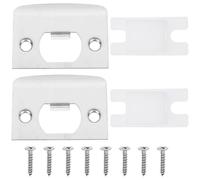 WHAMVOX 2 ensembles Plaques de Gâche Acier Inoxydable pour Pênes Dormants Kit de Renforcement de Porte avec Plaques de Recouvrement pour Cadres Bois et Métal Sécurisation Entrée