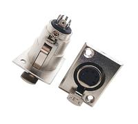 WHAMVOX 2 Pièces Adaptateur XLR Femelle Monté sur Panneau 5 Broches | Connexion Microphone et Enceinte, Signal Stable, Installation Facile, Résistance à Corrosion, Masse Séparée