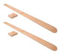 WHAMVOX 2 Pièces Chausse-pied Magnétique en Bois, Long Manche 55cm | Rangement Mural Aimanté, Bord Lisse Arrondi, Usage Maison et Chevet, Aide Portable pour Mobilité Réduite