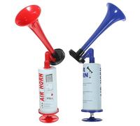 WHAMVOX 2 pièces Corne à Air Manuelle Rouge et Bleu Trompette de Supporter Portable pour Football Klaxon Sportif et Facile à Utiliser Accessoire de Fête et Événements pour Ambiance